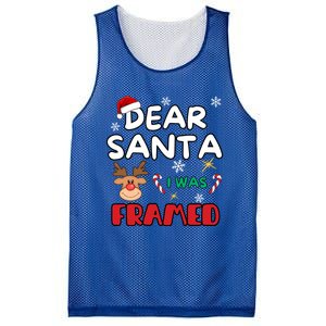 Dear Santa I Was Framed Funny Xmas Family Matching Cute Gift Mesh Reversible Basketball Jersey Tank