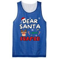 Dear Santa I Was Framed Funny Xmas Family Matching Cute Gift Mesh Reversible Basketball Jersey Tank