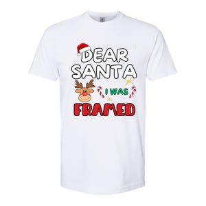 Dear Santa I Was Framed Funny Xmas Family Matching Cute Gift Softstyle CVC T-Shirt