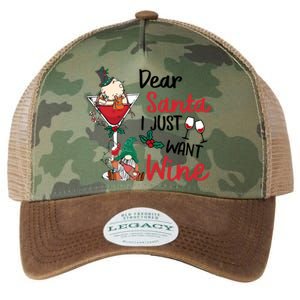 Dear Santa I Just Want Wine Funny Christmas Cool Gift Legacy Tie Dye Trucker Hat