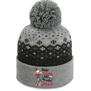 Dear Santa I Just Want Wine Funny Christmas Cool Gift The Baniff Cuffed Pom Beanie