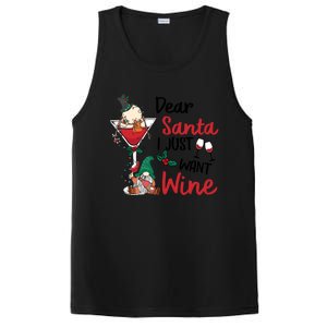 Dear Santa I Just Want Wine Funny Christmas Cool Gift PosiCharge Competitor Tank