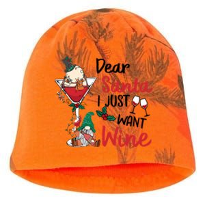 Dear Santa I Just Want Wine Funny Christmas Cool Gift Kati - Camo Knit Beanie