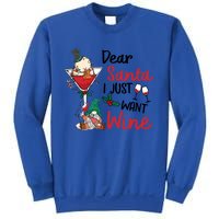 Dear Santa I Just Want Wine Funny Christmas Cool Gift Sweatshirt