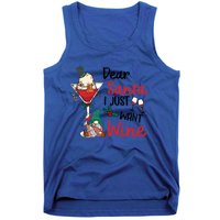 Dear Santa I Just Want Wine Funny Christmas Cool Gift Tank Top