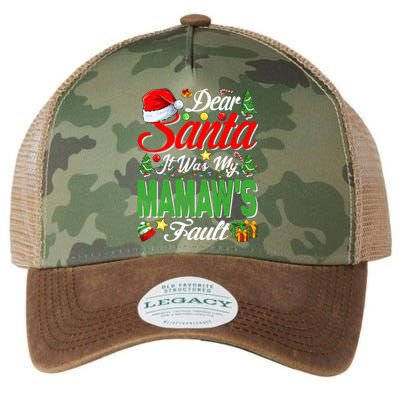 Dear Santa It Was My Mamaws Fault Christmas Cool Gift Legacy Tie Dye Trucker Hat