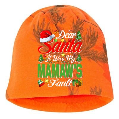 Dear Santa It Was My Mamaws Fault Christmas Cool Gift Kati - Camo Knit Beanie