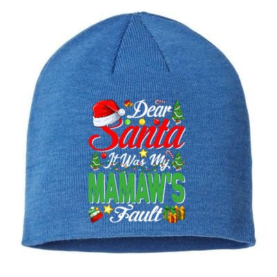 Dear Santa It Was My Mamaws Fault Christmas Cool Gift Sustainable Beanie