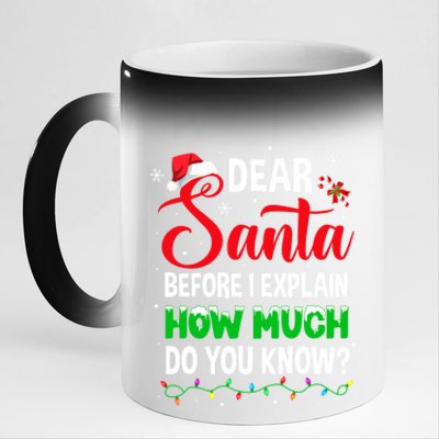 Dear Santa I Can Explain Funny Christmas Adults Gift 11oz Black Color Changing Mug