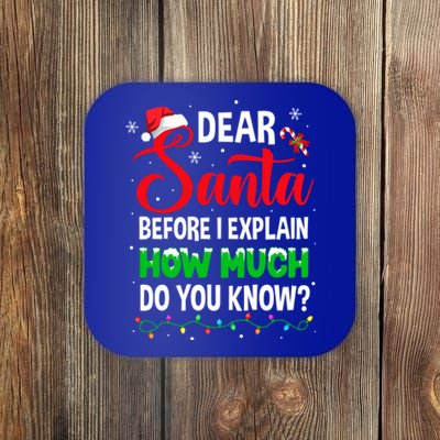 Dear Santa I Can Explain Funny Christmas Adults Gift Coaster