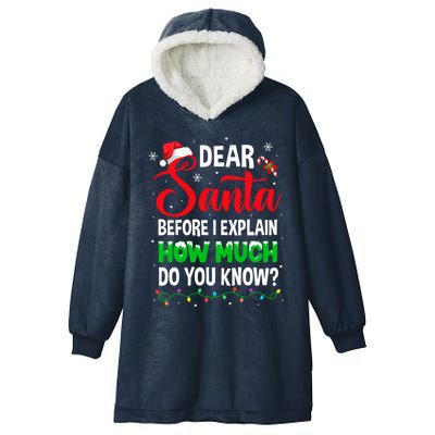 Dear Santa I Can Explain Funny Christmas Adults Gift Hooded Wearable Blanket