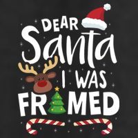 Dear Santa I Was Framed Cool Comfort Performance Bucket Hat