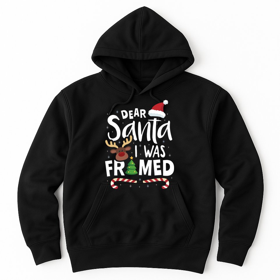 Dear Santa I Was Framed Hoodie