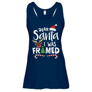 Dear Santa I Was Framed Ladies Essential Flowy Tank