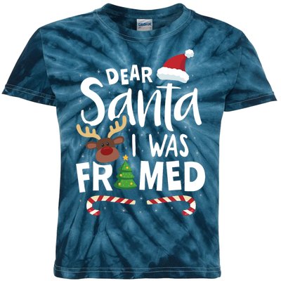 Dear Santa I Was Framed Kids Tie-Dye T-Shirt