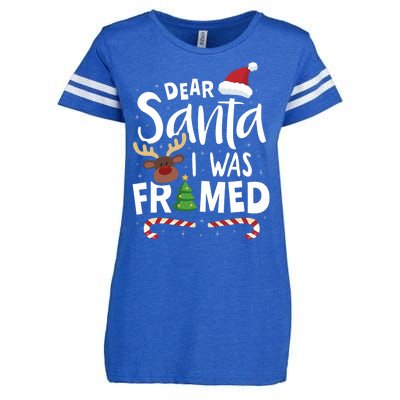 Dear Santa I Was Framed Enza Ladies Jersey Football T-Shirt