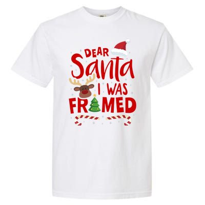 Dear Santa I Was Framed Garment-Dyed Heavyweight T-Shirt