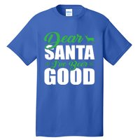 Dear Santa I Have Been Good Very Funny Santa Christmas 2024 Gift Tall T-Shirt