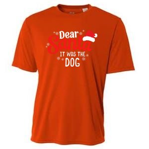 Dear Santa It Was The Dog Funny Christmas Season Dog Lover Cool Gift Cooling Performance Crew T-Shirt