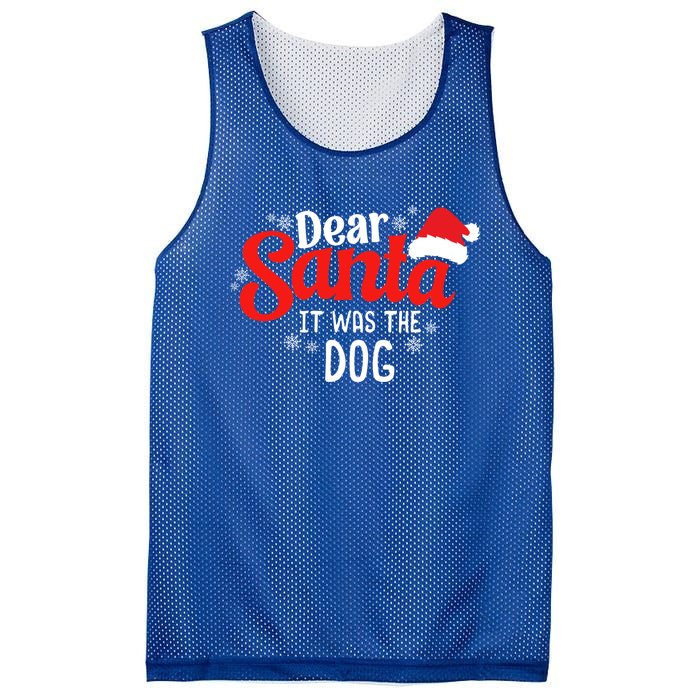 Dear Santa It Was The Dog Funny Christmas Season Dog Lover Cool Gift Mesh Reversible Basketball Jersey Tank