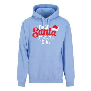 Dear Santa It Was The Dog Funny Christmas Season Dog Lover Cool Gift Unisex Surf Hoodie