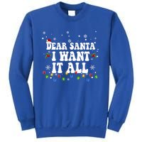 Dear Santa I Want It All Christmas Lights Pj Family Matching Gift Sweatshirt