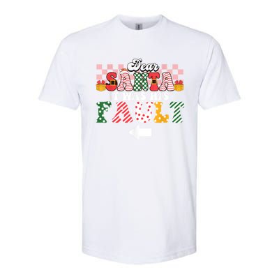 Dear Santa It Was Her Fault Funny Christmas Couples Matching Gift Softstyle® CVC T-Shirt