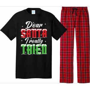 Dear Santa I Really Tried Cute Gift Pajama Set