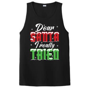 Dear Santa I Really Tried Cute Gift PosiCharge Competitor Tank