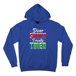 Dear Santa I Really Tried Cute Gift Hoodie