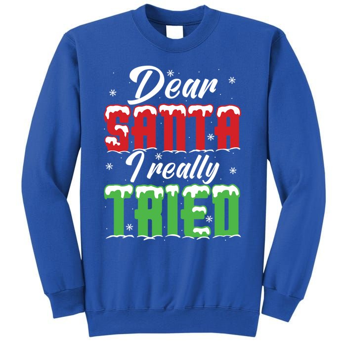 Dear Santa I Really Tried Cute Gift Sweatshirt