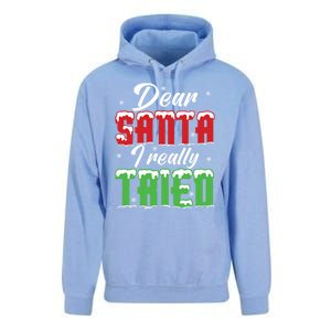 Dear Santa I Really Tried Cute Gift Unisex Surf Hoodie