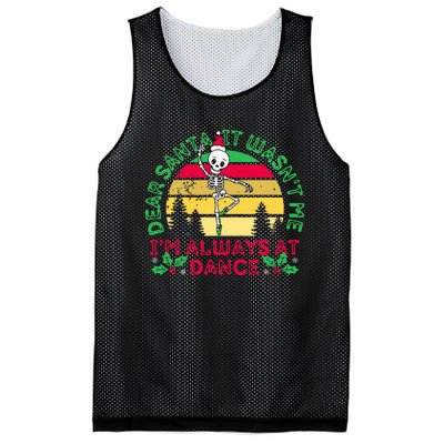 Dear Santa It WasnT Me IM Always At Dance Ballet Christmas Mesh Reversible Basketball Jersey Tank