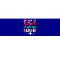 Dear Santa It Was Her Fault Funny Christmas Couples Gift Bumper Sticker