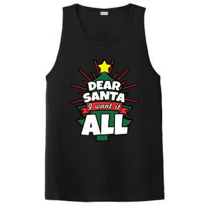 Dear Santa I Want It All Gift PosiCharge Competitor Tank