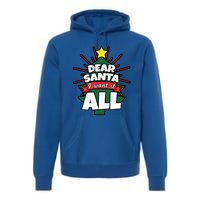 Dear Santa I Want It All Gift Premium Hoodie