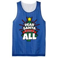 Dear Santa I Want It All Gift Mesh Reversible Basketball Jersey Tank