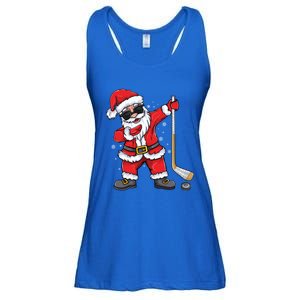 Dabbing Santa Ice Hockey Funny Christmas Gift Ladies Essential Flowy Tank