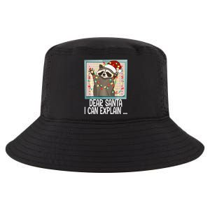 Dear Santa I Can Explain Funny Raccoon Santa Hat Christmas Cool Comfort Performance Bucket Hat