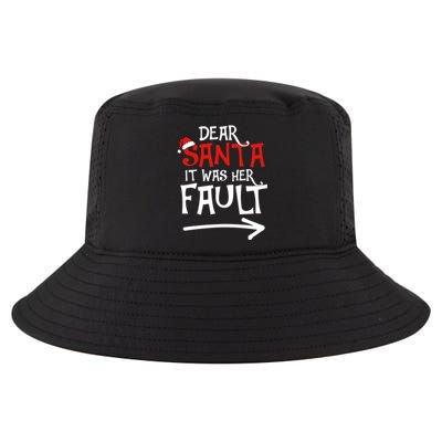 Dear Santa It Was Her Fault Funny Couples Matching Christmas Gift Cool Comfort Performance Bucket Hat