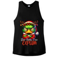 Dear Santa I Can Explain Funny Sarcastic Grumpy Duck Christmas Ladies PosiCharge Tri-Blend Wicking Tank