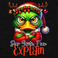 Dear Santa I Can Explain Funny Sarcastic Grumpy Duck Christmas Ladies PosiCharge Tri-Blend Wicking Tank