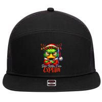 Dear Santa I Can Explain Funny Sarcastic Grumpy Duck Christmas 7 Panel Mesh Trucker Snapback Hat