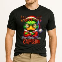 Dear Santa I Can Explain Funny Sarcastic Grumpy Duck Christmas Performance Shirt