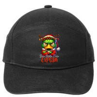 Dear Santa I Can Explain Funny Sarcastic Grumpy Duck Christmas 7-Panel Snapback Hat