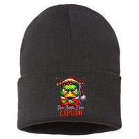 Dear Santa I Can Explain Funny Sarcastic Grumpy Duck Christmas Sustainable Knit Beanie