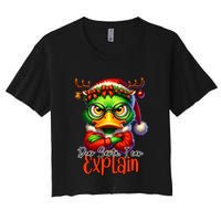 Dear Santa I Can Explain Funny Sarcastic Grumpy Duck Christmas Crop Top