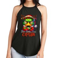 Dear Santa I Can Explain Funny Sarcastic Grumpy Duck Christmas Women's Perfect Tri Rocker Tank