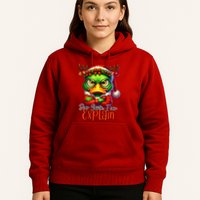 Dear Santa I Can Explain Funny Sarcastic Grumpy Duck Christmas Hoodie
