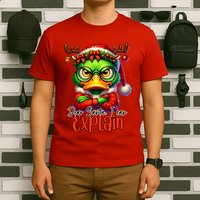 Dear Santa I Can Explain Funny Sarcastic Grumpy Duck Christmas T-Shirt